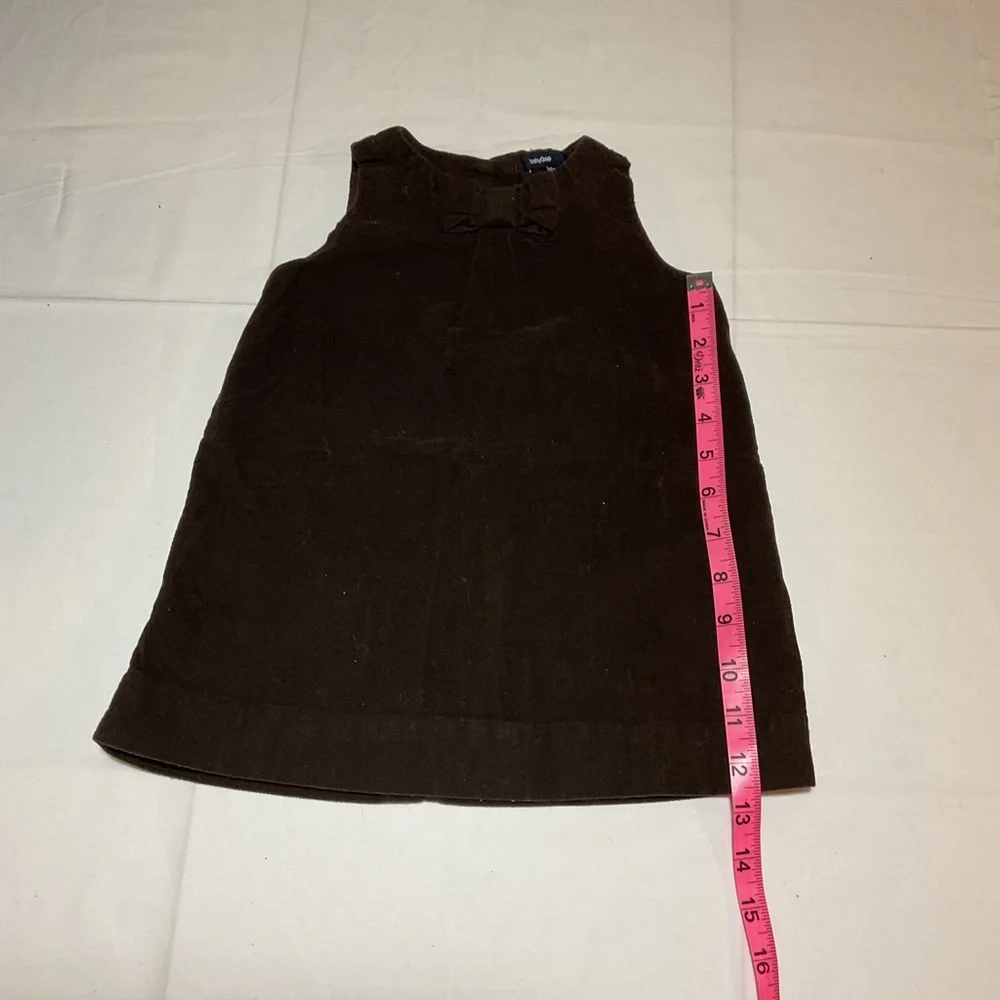 Baby Gap Girls 12-18 Month Sleeveless Corduroy Brown Dress